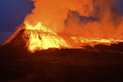 Volcan du Geldingadalir - Eruption paroxysmique du 1er Juillet 2021 - 1mn 23s